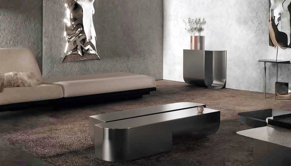 Kim loại trong thiết kế nội thất hiện đại.